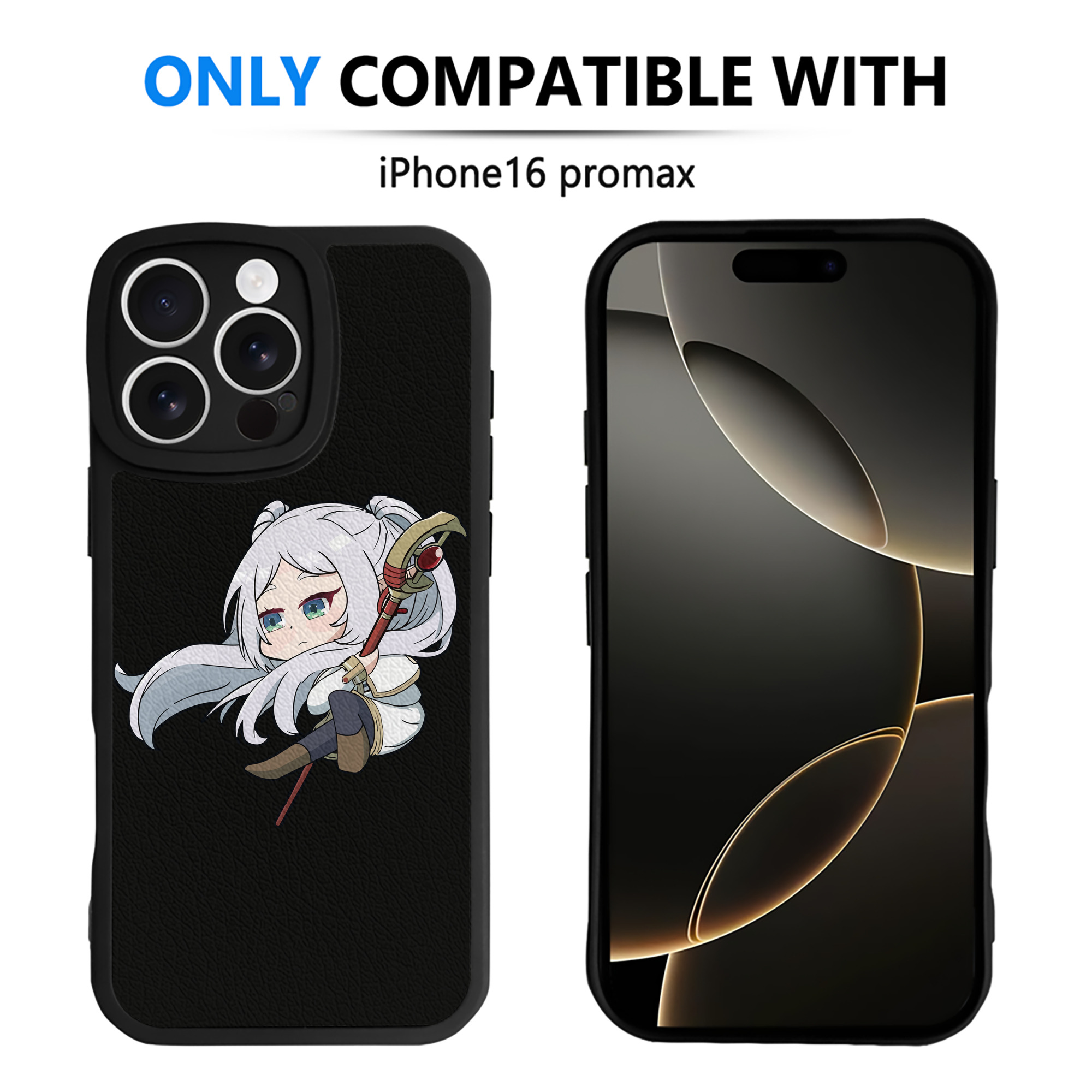 （画像用） 葬送のフリーレン Frieren 【iPhone 16シリーズ対応】シリコンスマホケース（レザー調） 材質：シリコン
